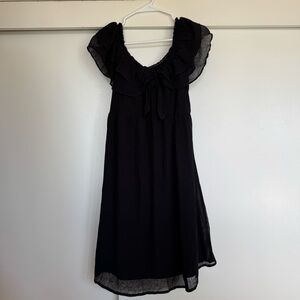Black Ruffled Dress